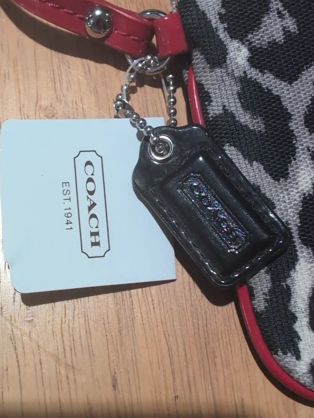 Coach Park Ocelot Wristlet w/Flaw *Please Read